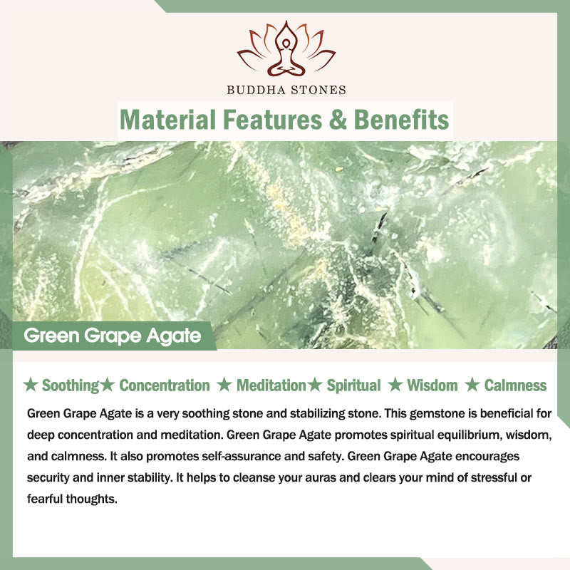 Buddha Stones グリーンファントム ルチルクォーツ グリーングレープ瑪瑙 マラカイト 開運 幸運 ブレスレット - image 8