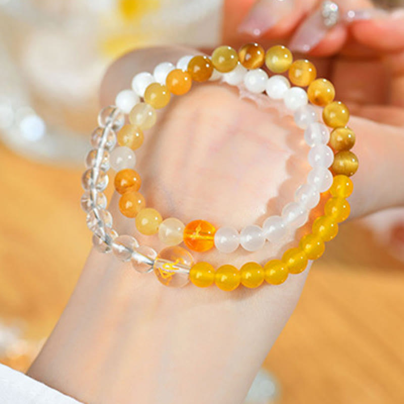 Buddha Stones パール 黒オニキス 白水晶 白瑪瑙 清浄 優雅 エレガント ブレスレット - image 34