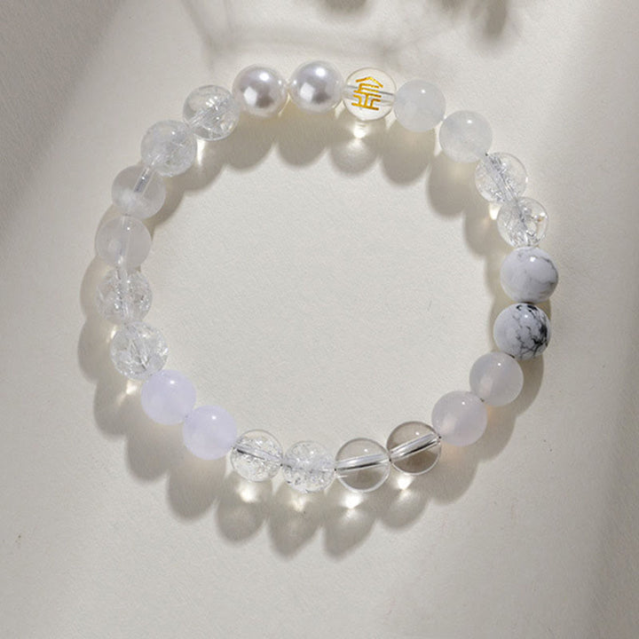 Buddha Stones五行 各種 瑪瑙 水晶 ルチルクォーツ タイガーアイ 黄瑪瑙 シトリン 幸運のブレスレット