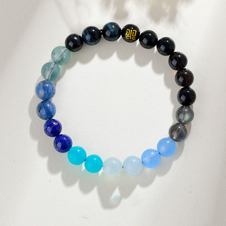 Buddha Stones五行 各種 瑪瑙 水晶 ルチルクォーツ タイガーアイ 黄瑪瑙 シトリン 幸運のブレスレット