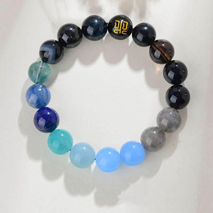 Buddha Stones五行 各種 瑪瑙 水晶 ルチルクォーツ タイガーアイ 黄瑪瑙 シトリン 幸運のブレスレット