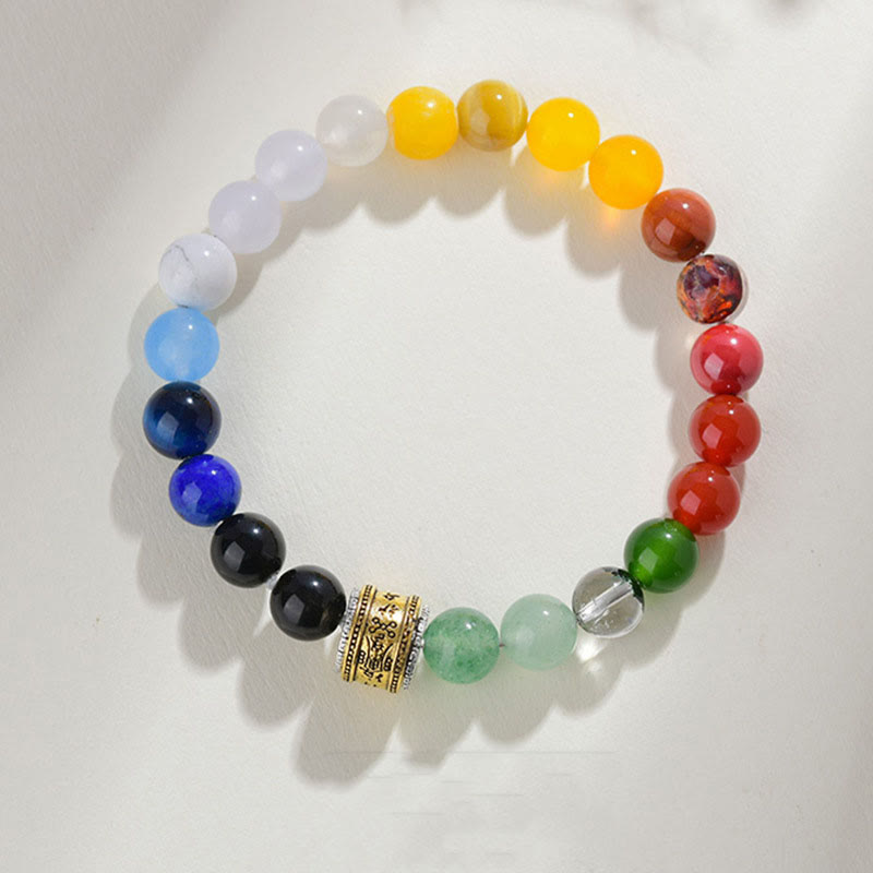 Buddha Stones五行 各種 瑪瑙 水晶 ルチルクォーツ タイガーアイ 黄瑪瑙 シトリン 幸運のブレスレット