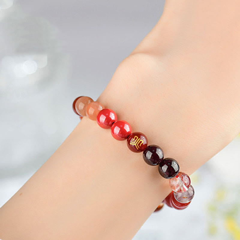 Buddha Stones ルチルクォーツ タイガーアイ 黄瑪瑙 シトリン 金運 開運 幸運 ブレスレット - image 30