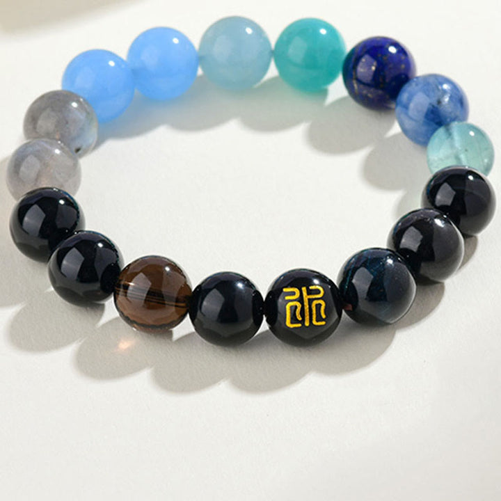 Buddha Stones五行 各種 瑪瑙 水晶 ルチルクォーツ タイガーアイ 黄瑪瑙 シトリン 幸運のブレスレット