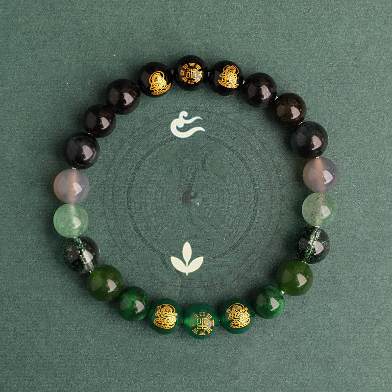 Buddha Stones 南赤瑪瑙 ストロベリークォーツ 太陽石 恋愛 成功 幸運 ブレスレット - image 14