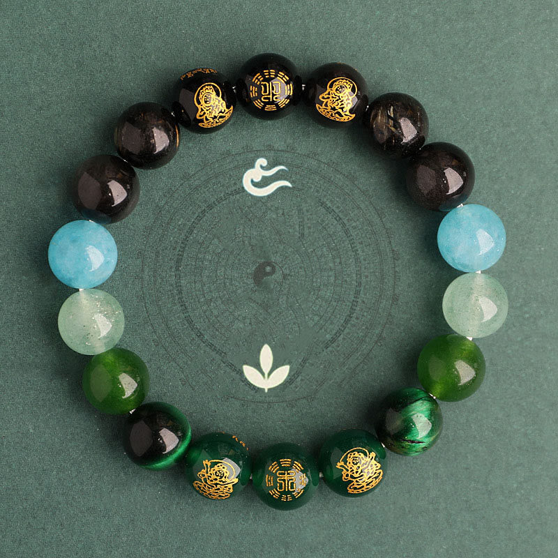 Buddha Stones 南赤瑪瑙 ストロベリークォーツ 太陽石 恋愛 成功 幸運 ブレスレット