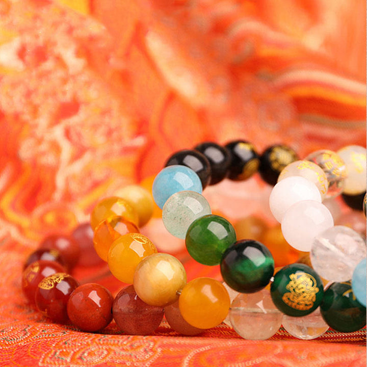Buddha Stones 南赤瑪瑙 ストロベリークォーツ 太陽石 恋愛 成功 幸運 ブレスレット - image 20