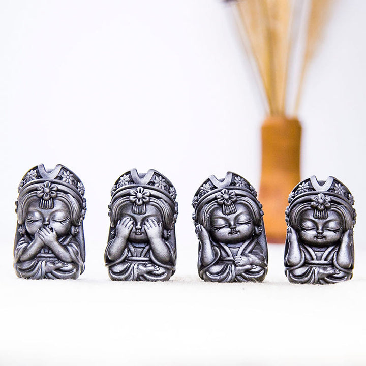 Buddha Stones手作り ザキラム 鉄粉 錆 鋳造 樹脂 像 禅 家の装飾