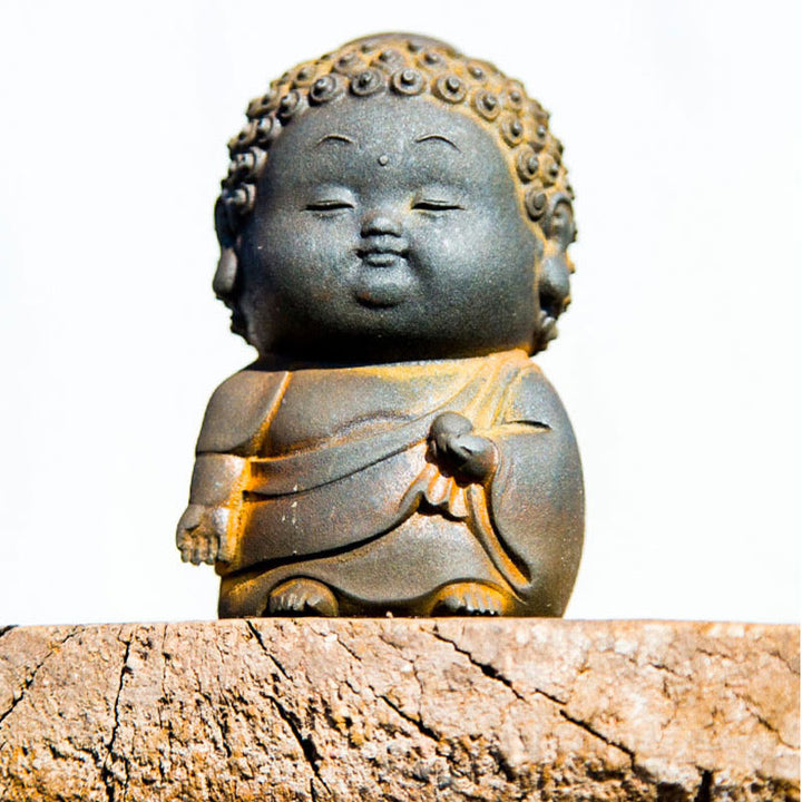 Buddha Stones小型 立位 横臥位 座位 かわいい 仏像 鉄粉 錆 鋳造 樹脂 像 室内装飾