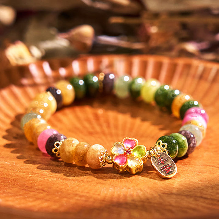 Buddha Stones トルマリン翡翠 安全・健康・愛を願うブレスレット - image 3