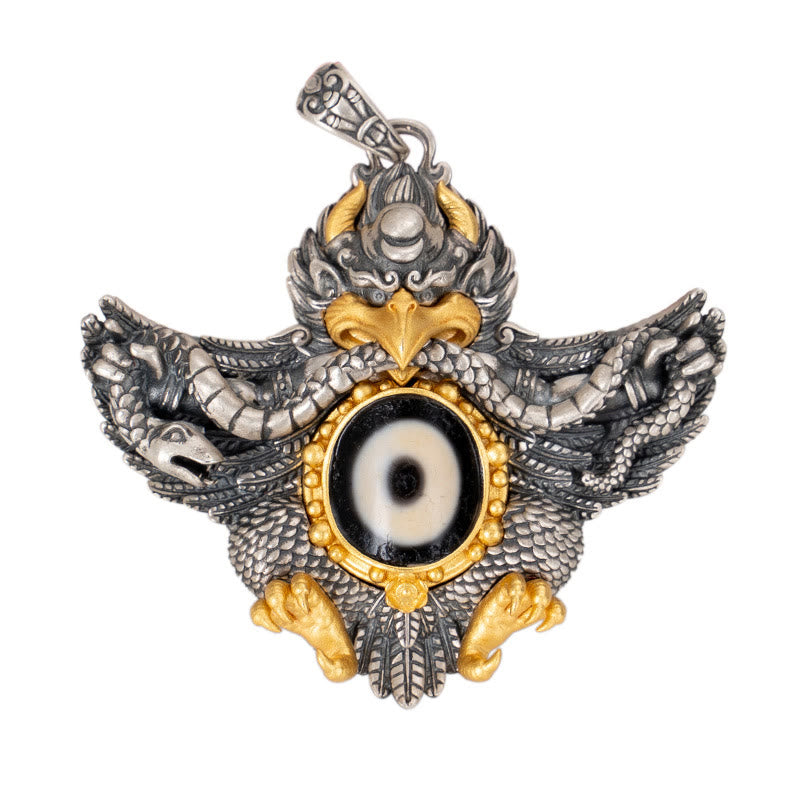 Buddha Stones925 スターリングシルバー チベット ガルーダ鳥 ビーズ 守護 ネックレス ペンダント - image 10