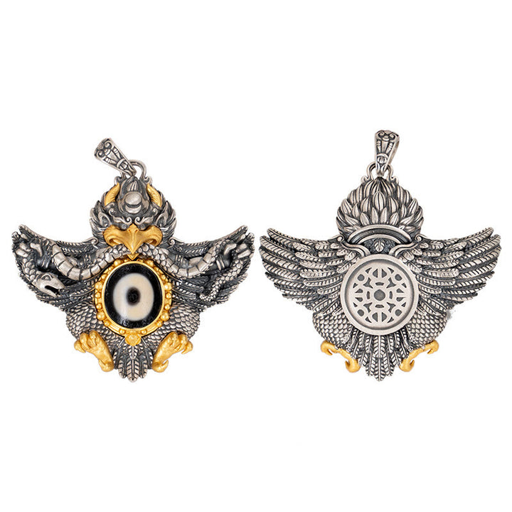 Buddha Stones925 スターリングシルバー チベット ガルーダ鳥 ビーズ 守護 ネックレス ペンダント - image 11