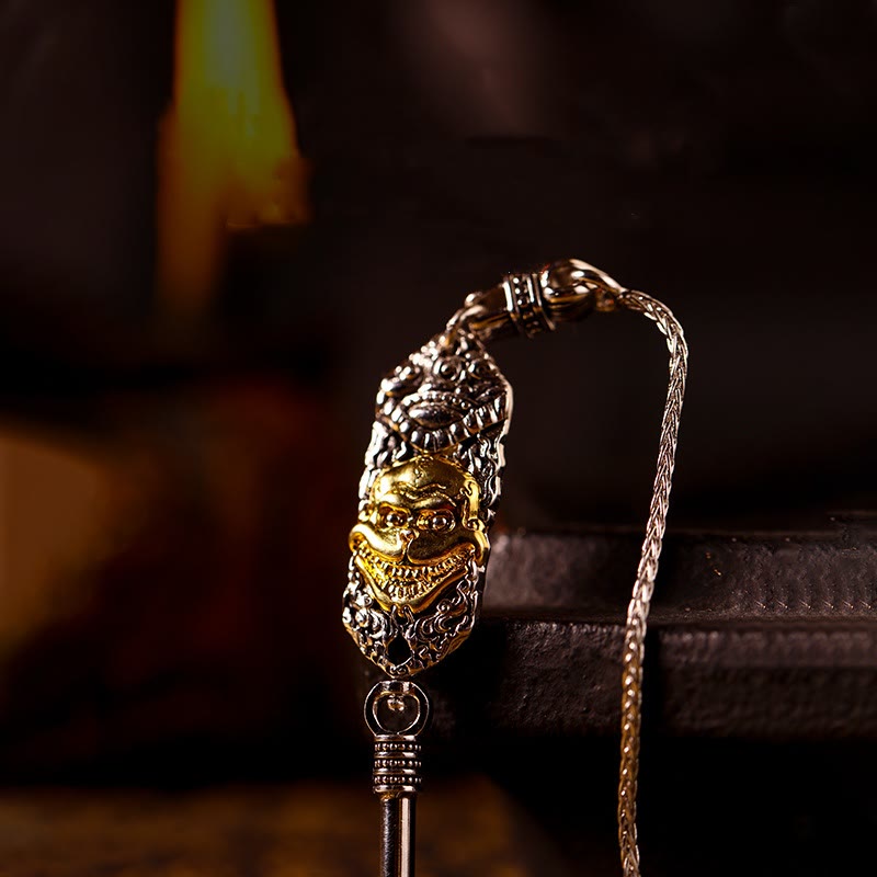 Buddha Stones925 スターリングシルバー チベット イエロー ジャンバラ 富の神 ジビーズオーム・マニ・パドメ・フム幸福のネックレスペンダント - image 22
