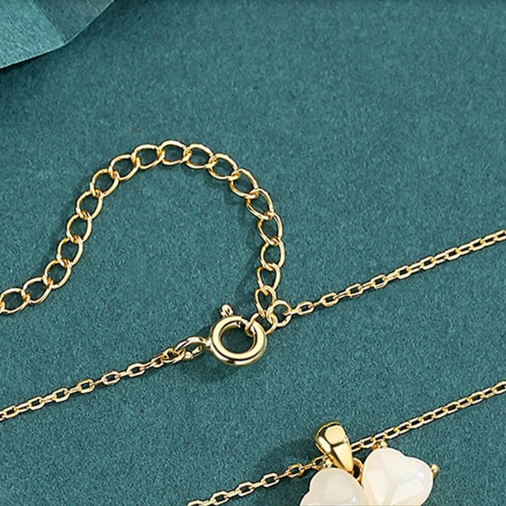 Buddha Stones和田翡翠 925 スターリングシルバー 四つ葉のクローバーネックレスペンダント - image 4