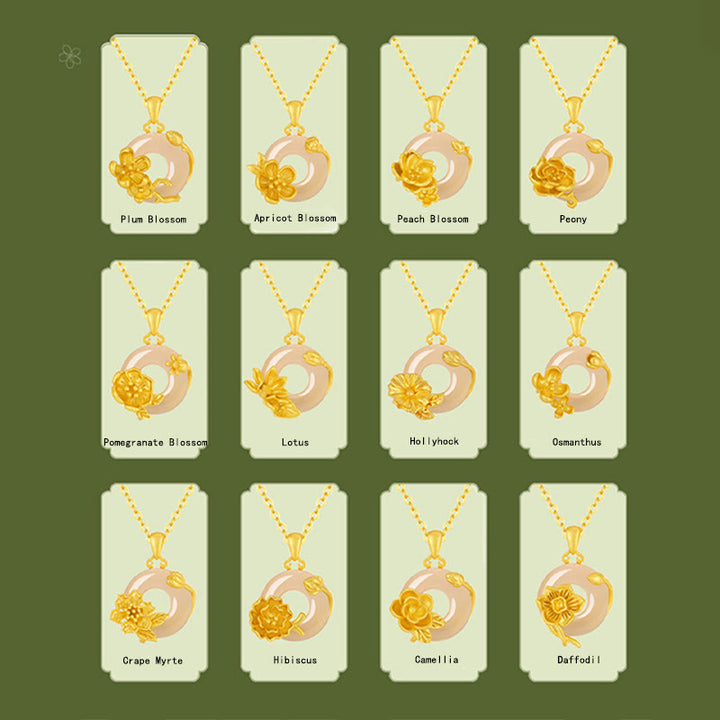 Buddha Stonesカルセドニー 925スターリングシルバー ピース平和のお守りチャームフラワーネックレスペンダント - image 41