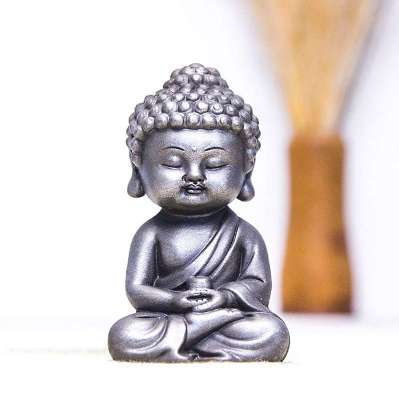 Buddha Stones手作り地蔵観音観音観音菩薩如来鉄粉錆キャスト樹脂像家の装飾 - image 29