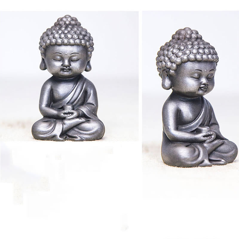 Buddha Stones手作り地蔵観音観音観音菩薩如来鉄粉錆キャスト樹脂像家の装飾 - image 32