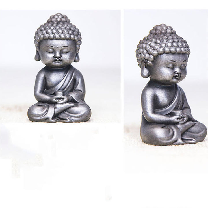 Buddha Stones手作り地蔵観音観音観音菩薩如来鉄粉錆キャスト樹脂像家の装飾 - image 32
