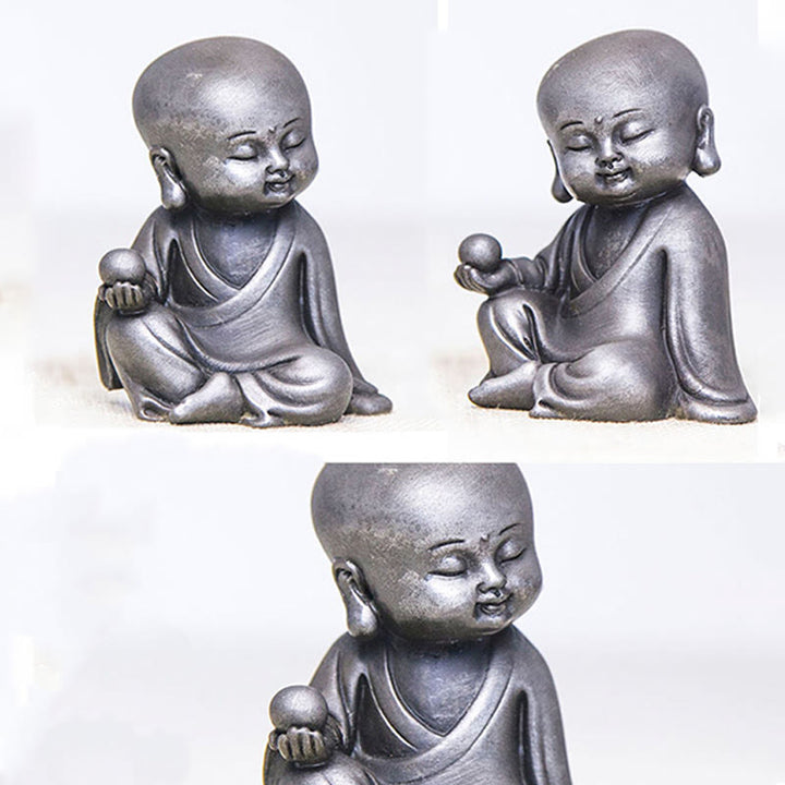 Buddha Stones手作り地蔵観音観音観音菩薩如来鉄粉錆キャスト樹脂像家の装飾 - image 23