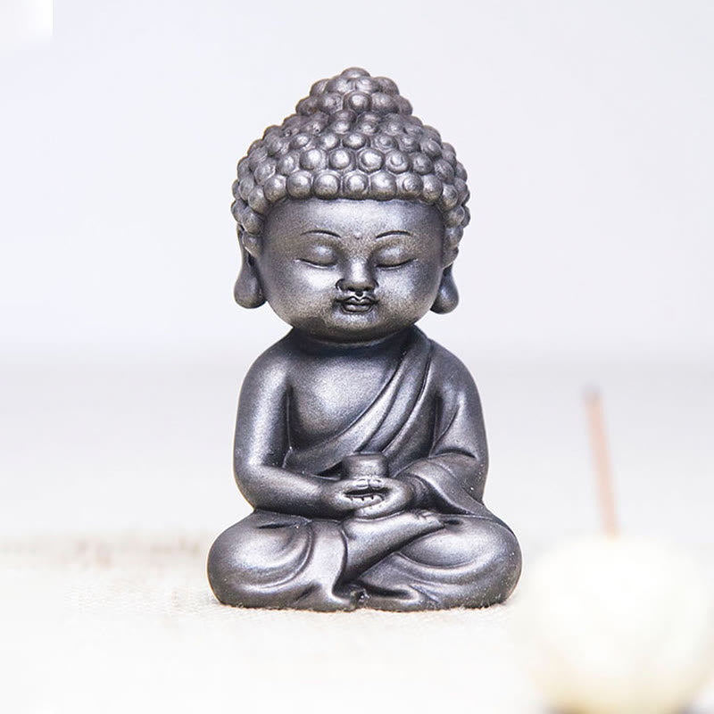 Buddha Stones手作り地蔵観音観音観音菩薩如来鉄粉錆キャスト樹脂像家の装飾 - image 31