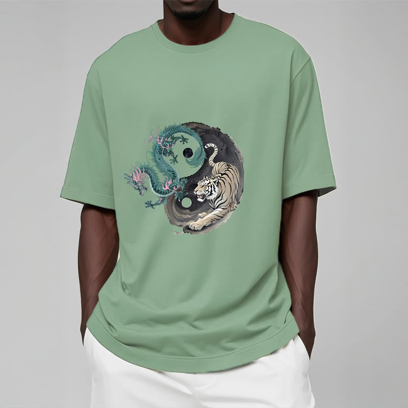 Buddha Stones、虎、龍、陰陽コットンTシャツ - image 16