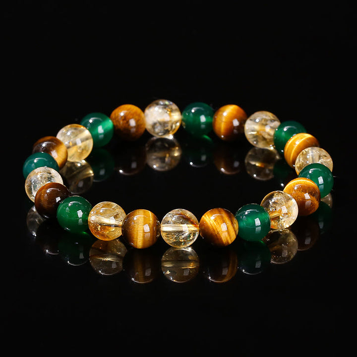 Buddha Stones各種タイガーアイ自信ブレスレット