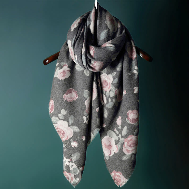 Buddha Stonesチベットショール ガーデンローズ 秋冬 心地よい旅行用スカーフラップ - image 15