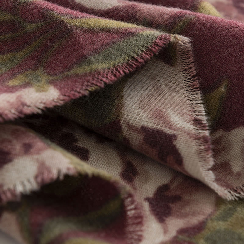 Buddha Stonesチベットショール ガーデンローズ 秋冬 心地よい旅行用スカーフラップ - image 11