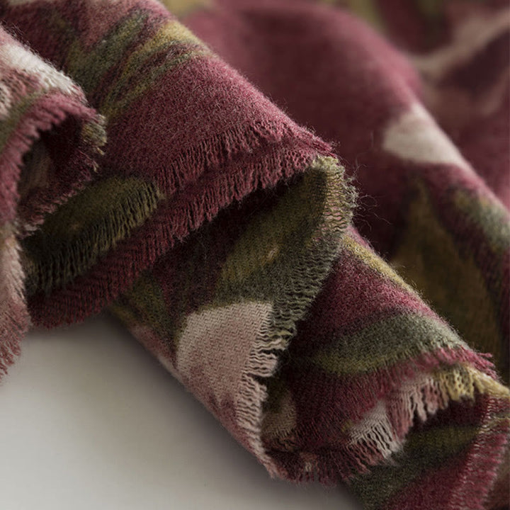 Buddha Stonesチベットショール ガーデンローズ 秋冬 心地よい旅行用スカーフラップ - image 12