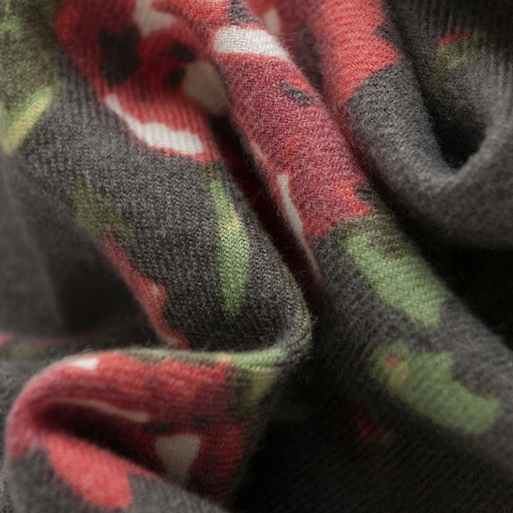 Buddha Stonesチベットローズフラワーガーデンショール秋冬用心地よいスカーフラップ  - image 14