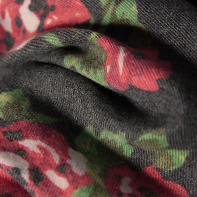 Buddha Stonesチベットローズフラワーガーデンショール秋冬用心地よいスカーフラップ  - image 18