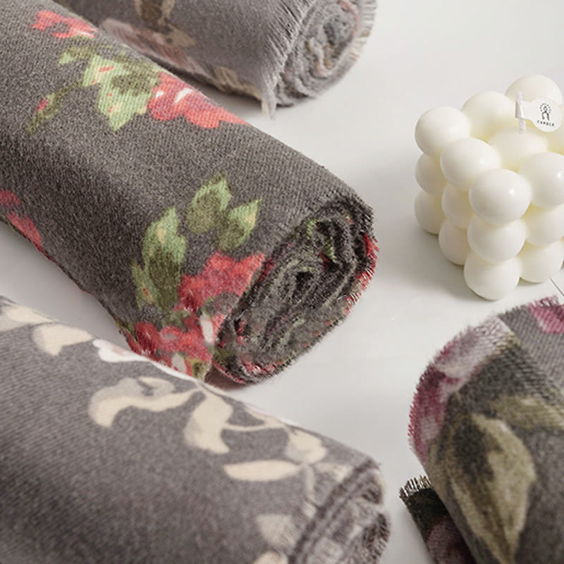 Buddha Stonesチベットローズフラワーガーデンショール秋冬用心地よいスカーフラップ  - image 27