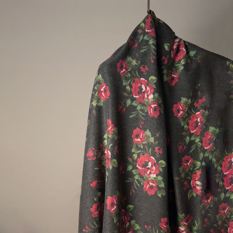 Buddha Stonesチベットローズフラワーガーデンショール秋冬用心地よいスカーフラップ  - image 8