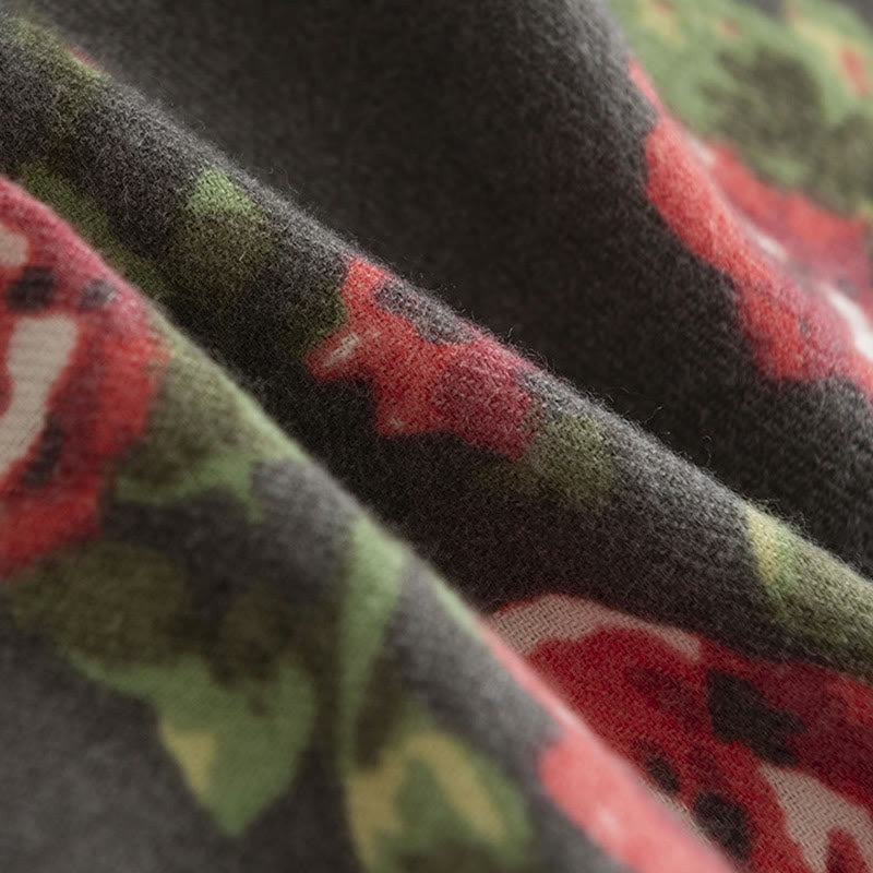 Buddha Stonesチベットローズフラワーガーデンショール秋冬用心地よいスカーフラップ  - image 16