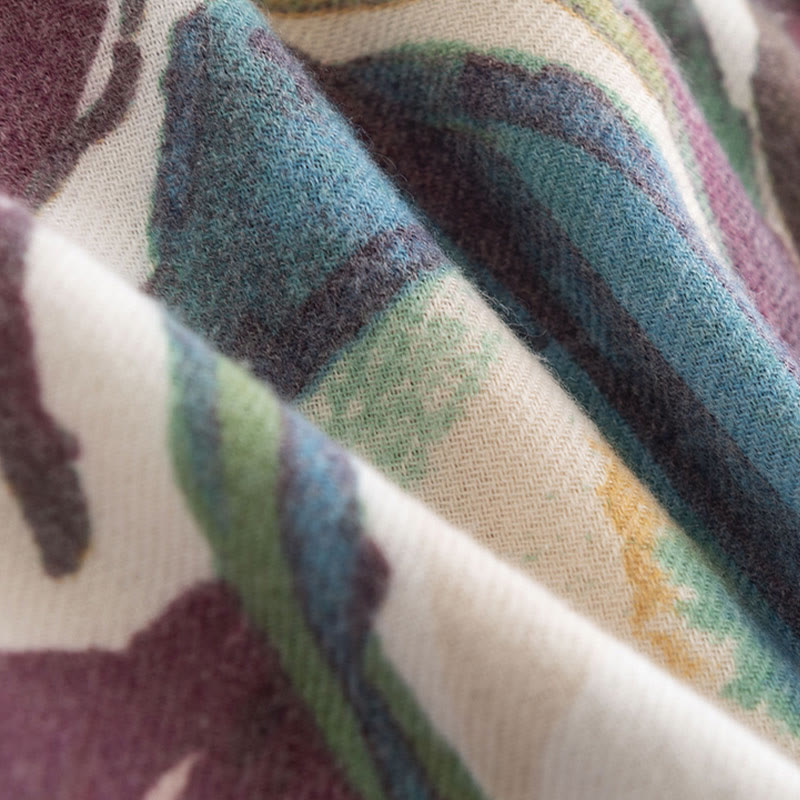 Buddha Stonesチベットの甘いカラフルな花柄ショール秋冬ソフトスカーフラップ - image 11