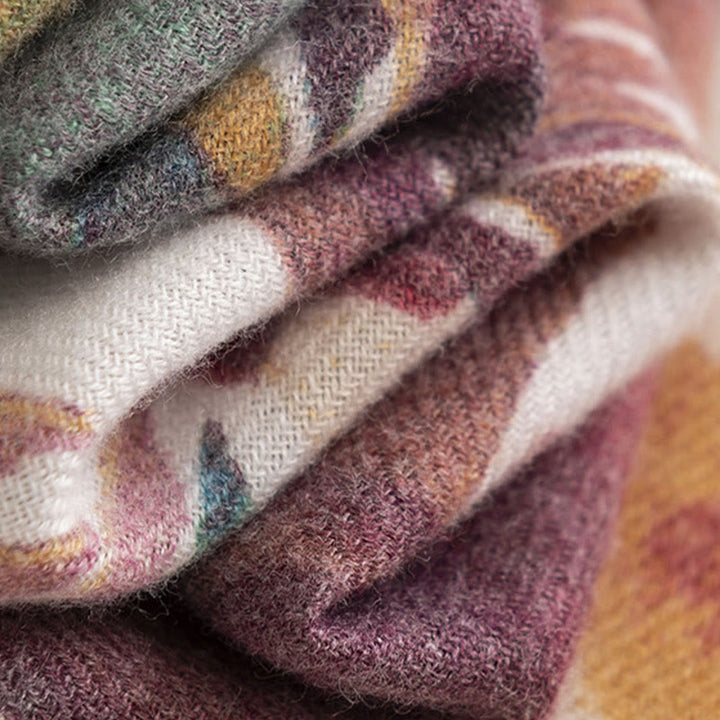 Buddha Stonesチベットの甘いカラフルな花柄ショール秋冬ソフトスカーフラップ - image 17