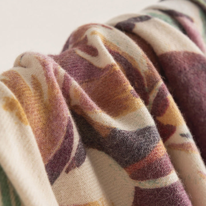 Buddha Stonesチベットの甘いカラフルな花柄ショール秋冬ソフトスカーフラップ - image 15