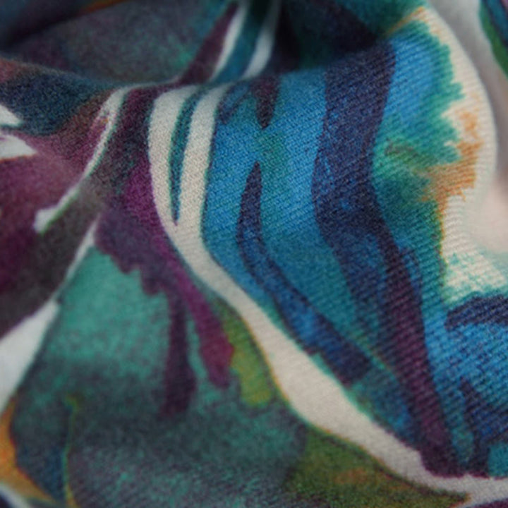 Buddha Stonesチベットの甘いカラフルな花柄ショール秋冬ソフトスカーフラップ - image 8