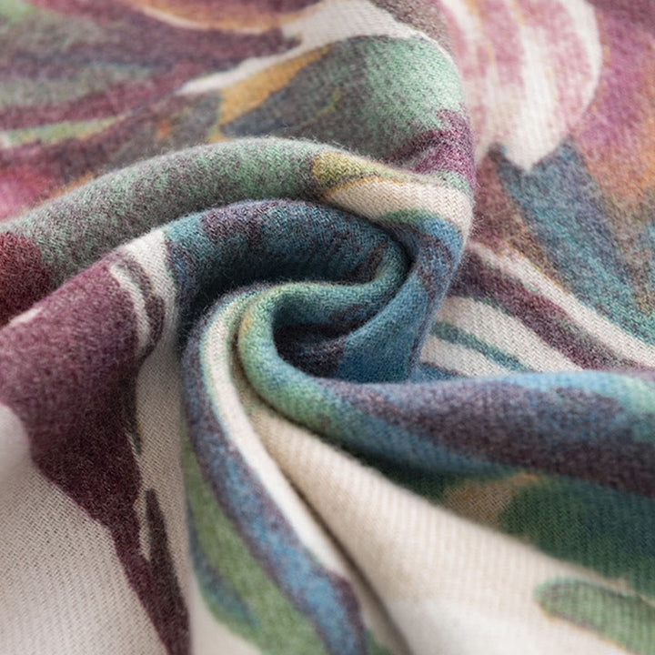 Buddha Stonesチベットの甘いカラフルな花柄ショール秋冬ソフトスカーフラップ - image 18