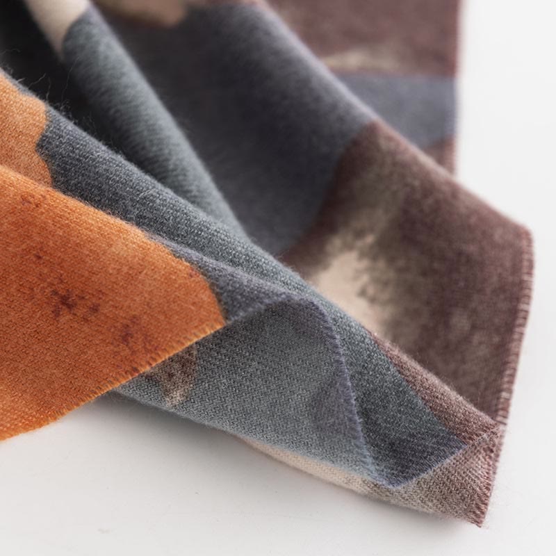 Buddha Stonesチベットショール 芸術的なスタイル ハイビスカス シリアカス プリント 秋冬 心地よい 暖かい スカーフ ラップ - image 7