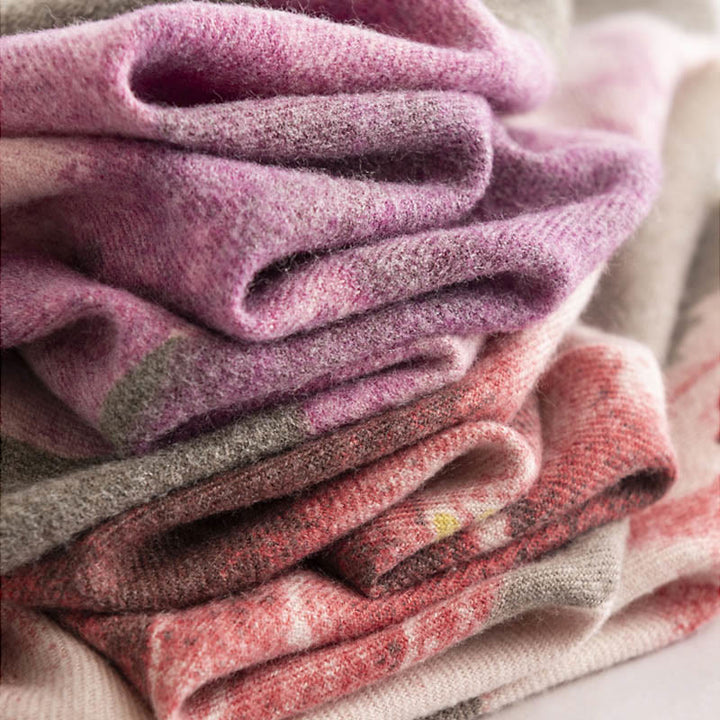 Buddha Stonesチベットショール 芸術的なスタイル ハイビスカス シリアカス プリント 秋冬 心地よい 暖かい スカーフ ラップ - image 20