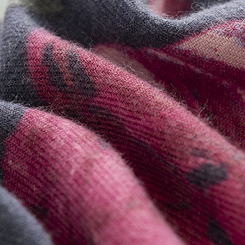 Buddha Stonesチベットショール エレガントな花柄 秋冬 ソフト 暖かい スカーフ ラップ - image 10