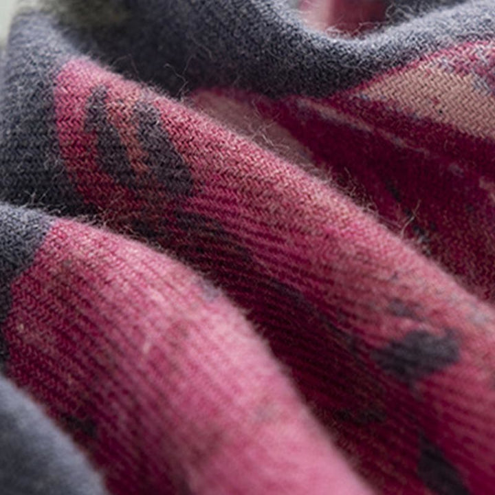 Buddha Stonesチベットショール エレガントな花柄 秋冬 ソフト 暖かい スカーフ ラップ - image 10