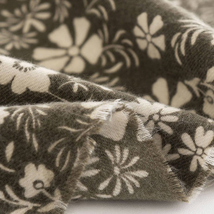 Buddha Stonesチベットショール フレッシュデイジープリント 秋冬 ソフト 暖かい 旅行用スカーフ ラップ - image 9