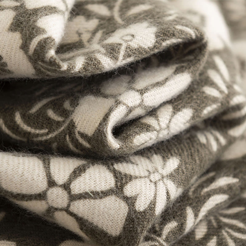 Buddha Stonesチベットショール フレッシュデイジープリント 秋冬 ソフト 暖かい 旅行用スカーフ ラップ - image 5