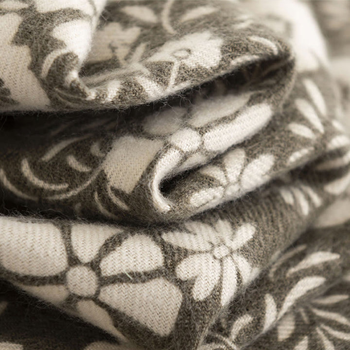 Buddha Stonesチベットショール フレッシュデイジープリント 秋冬 ソフト 暖かい 旅行用スカーフ ラップ - image 5