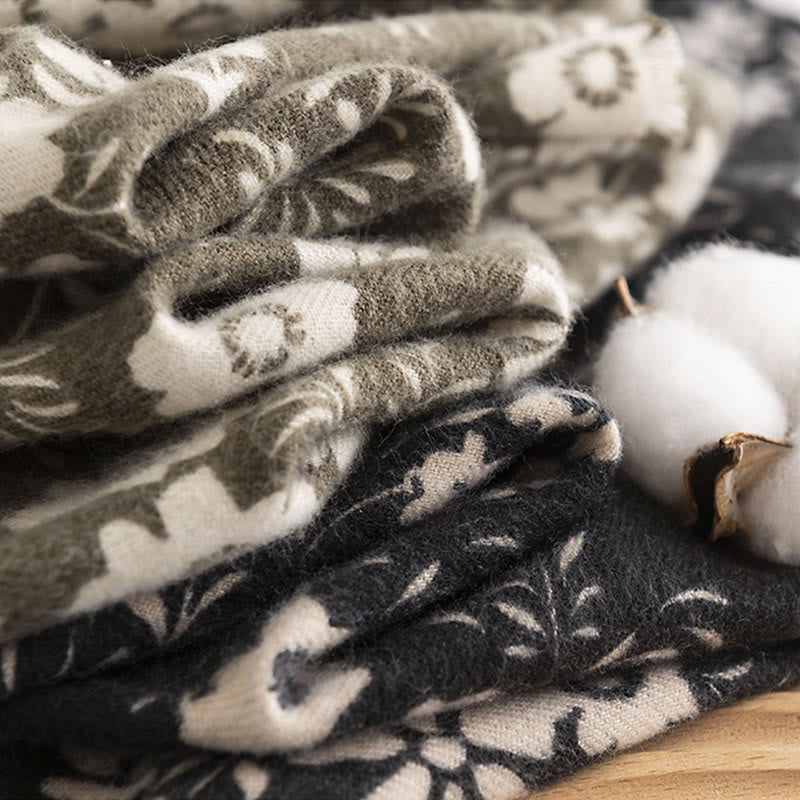 Buddha Stonesチベットショール フレッシュデイジープリント 秋冬 ソフト 暖かい 旅行用スカーフ ラップ - image 12