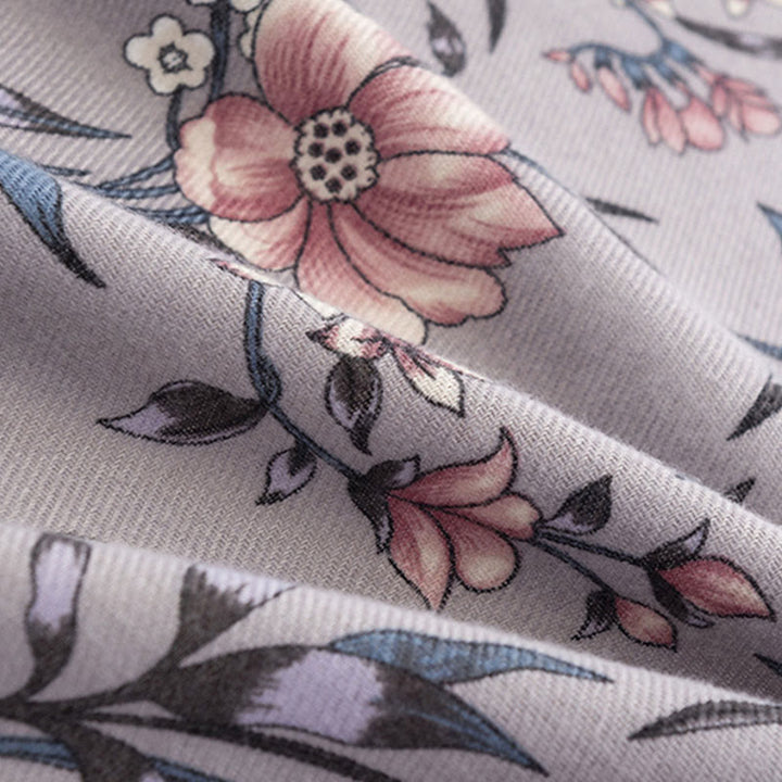 Buddha Stonesチベットショール レトロ 咲き誇る椿ジャポニカプリント 秋冬 ソフト 暖かい スカーフ ラップ - image 6