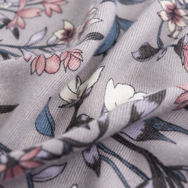 Buddha Stonesチベットショール レトロ 咲き誇る椿ジャポニカプリント 秋冬 ソフト 暖かい スカーフ ラップ - image 5