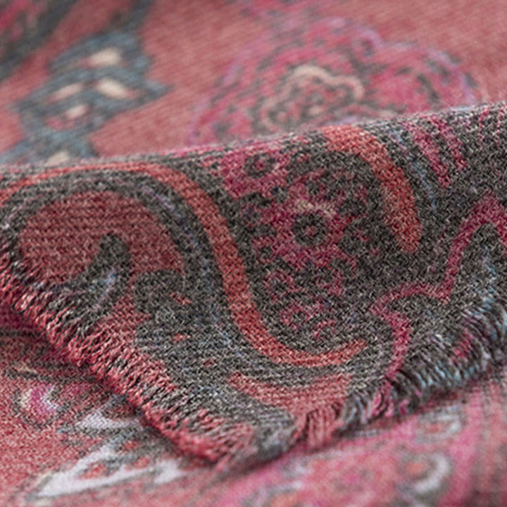 Buddha Stonesチベットペイズリープリントショール秋冬ソフト暖かいスカーフラップ - image 6